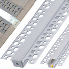 Profil LED aluminiowy do płyt GK gipsowych 2m Solidny Regips Taśmy LED listwa szpachlowa, zabudowa karton-gips, kanał