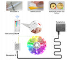 Mega Taśma LED RGB 10m + pilot Zdalne Sterowanie minutnik Bluetooth oświetlenie dekoracyjne do pokoju, zmienna barwa
