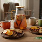 DZBANEK DO HERBATY na WODĘ sok lemoniadę SZKLANY Z POKRYWKĄ duży 1800ml z filtrem do kawy i naparów, bezbarwny