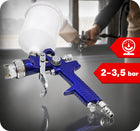 Pistolet lakierniczy do malowania malarski hvlp dysza 1,4mm zbiornik 600ml zasilany sprężarką, do farb, ciśnienie