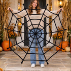 Pajęczyna Dekoracje Halloween ozdoby pluszowa czarna duża 120cm sieć XXL na imprezę tematyczną, bal przebierańców, do