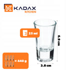 KIELISZKI DO WÓDKI SZKLANE KLASYCZNE SHOTÓW NALEWEK 25ml KOMPLET 12szt na likier, koktajle, bezbarwne, można myć w