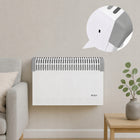 GRZEJNIK ELEKTRYCZNY KONWEKTOROWY TERMOSTAT 3 TRYBY 750W 1250W 2000W NAWIEW 385 mm 535 mm grzewcza biały