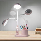 Lampka na biurko do czytania LED Dla Dziewczynki Dla Dzieci Różowa Nocna lampa stołowa, oświetlenie do nauki, wysokość