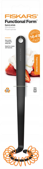 FISKARS FUNCTIONAL FORM Trzepaczka spiralna ręczna do sosu ubijania piany 27 cm czarny tworzywo sztuczne