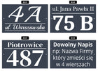 Tabliczka Adresowa Numer na dom antracyt Duża - metalowa - UV oznaczenie posesji, szyld budynku, tablica
