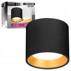 Lampa Sufitowa Oprawa Halogenowa LED GX53 Spot NATYNKOWA Kinkiet Reflektor czarna aluminiowa okrągła, pojedynczy punkt
