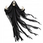 Kościotrup wiszący 116 × 60 cm czarny duch dekoracja Halloween szkielet na imprezę tematyczną, nawiedzonego domu