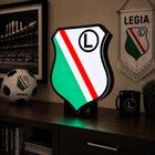 Podświetlany Herb Legii Warszawa 21 cm 3D LED rgbw USB Pilot Legia Kibica ozdoba do pokoju, lampka dekoracyjna, prezent