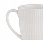 6X kubek porcelanowy ryflowany 330ml komplet kubków prążek do kawy herbaty biały, można myć w zmywarce