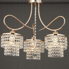 Lampa wisząca sufitowa żyrandol kule zlota nowoczesna kryształowa glamour oświetlenie do salonu i sypialni, 3 punkty