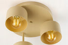 Lampa sufitowa Plafon Żyrandol Kaszmir Ecru Beżowa 3xE27 382-E3 SPOT oprawa metalowa do salonu i sypialni, 3 punkty