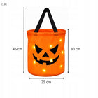2X torba na cukierki halloween dynia świecąca LED słodycze słodkości pojemnik na łakocie dla dzieci, koszyk na