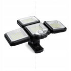 Lampa Solarna LED Czujnik Ruchu Zmierzchu Naświetlacz Zewnętrzny + Pilot reflektor ogrodowy IP65 6000 K zimna biel do