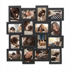 Multiramka na 16 zdjęć 61X61 CM MDF czarna ramka na zdjęcia 10X15 CM kolaż fotografii, galeria ścienna, dekoracja do