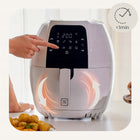 Frytkownica beztłuszczowa AIR fryer 7,7 L 1800W duża biała teflonowa 60sek. biały