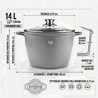 Garnek duży 14l indukcja GAZ wysoki garnek marmurkowy do piekarnika garnki aluminiowe naczynie kuchenne 32 cm