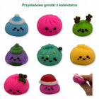 Kalendarz Adwentowy Squishy Mystery Dumpling 24 Gniotki Świąteczny Prezent stojący
