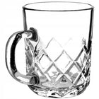 SZKLANKI DO KAWY HERBATY 230ml SZKLANY KUBEK Z UCHEM ZESTAW SZKLANEK 6szt przezroczyste naczynia do napojów