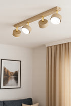 Nowoczesna Lampa Sufitowa Plafon Żyrandol Spot Halogenowa Ecru Gx53 oprawa metalowa 4-punktowa, wysokość 5 cm, maks. 30
