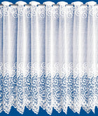 Zazdrostka Gotowa 150x70cm Zazdrostki do Kuchni Krótka Firanka Zazdrostka biała żakardowa osłona okienna, wzór