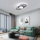 Lampa sufitowa LED plafon wisząca czarna nowoczesna ściemnialna + pilot 39W żyrandol metalowy 2-punktowy do salonu