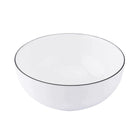 Zestaw 6 miseczek 15 cm salaterki szklane 690 ml Altom Design Solen Line miski do deserów i przekąsek biało-czarne