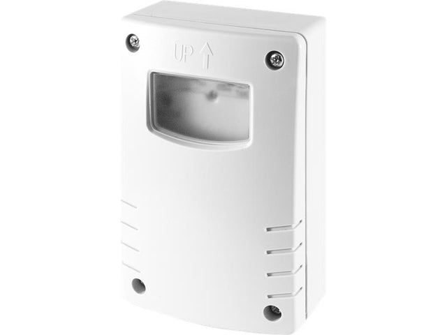 Czujnik zmierzchu z timerem, 10A, IP65, natynkowy automatyczny włącznik oświetlenia, sterownik lamp ogrodowych i elewacyjnych