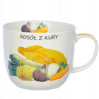 Kubek XXL zupa rosół z przepisem 730 ML banquet duży kubek 0,73l porcelanowy, naczynie na bulion, można myć w zmywarce