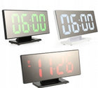 Zegar cyfrowy lustro LED termometr data budzik KOL elektroniczny wyświetlacz temperatury kalendarz alarm USB biały