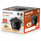 Garnek do Gotowania Ryżu Sencor 0601BK 0,6l Czarny ryżowar elektryczny, parowar, podtrzymywanie temperatury, moc 300 w