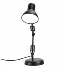 LAMPKA NA BIURKO BIURKOWA LAMPA NOCNA KREŚLARSKA REGULOWANA UCHWYT E27 LED do czytania i nauki, czarna, bez żarówki