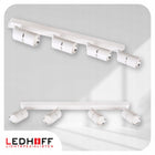 Lampa sufitowa LED szyna SPOT oprawa halogenowa 4x GU10 TUBA BIAŁA srebrna aluminiowa listwa punktowa do wnętrz