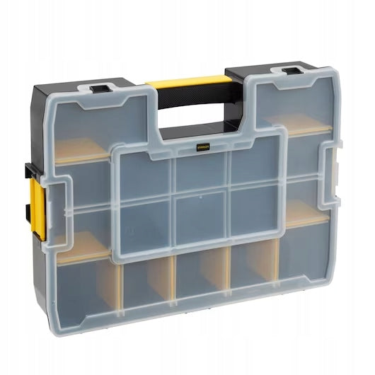 Stanley organizer sort master 90 1-94-745 stanley skrzynka narzędziowa, pojemnik na akcesoria, z przegródkami, modułowy, przezroczysta pokrywa, uchwyt