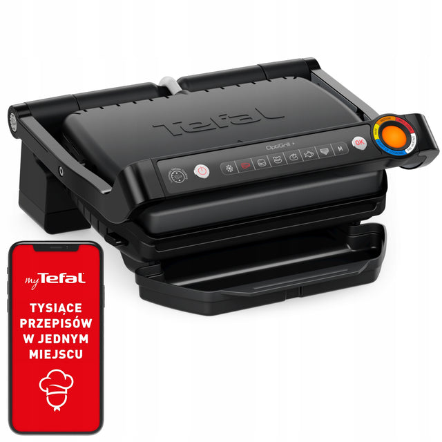 Grill elektryczny opiekacz Optigrill+ GC717810 2000 w składany czarny nominalna