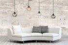 Lampa sufitowa wisząca żyrandol szklane kule czarna listwa nad stół wyspę do jadalni kuchni 2x E27 klosze 10 cm do 60 w