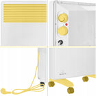 Grzejnik Elektryczny Konwektorowy ścienny Termostat ENERGOOSZCZĘDNY 1500W 610 mm 420 mm grzewcza biały