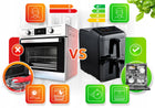 Frytkownica beztłuszczowa dwukomorowa pionowa 11,6l AIR fryer berdsen 3000W czarny