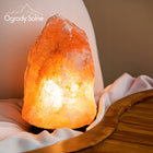 Duża lampa solna 7-9 kg naturalna lampa solna do pokoju dekoracji prezent żarówki w zestawie, zasilanie sieciowe