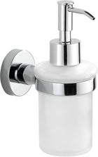 Dozownik do mydła w płynie pojemnik z pompką wiszący Mexen Remo chrom łazienkowy metalowy 180 ml srebrny bez zasilania