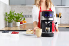Ekspres do kawy ciśnieniowy kolbowy MPM MKW-13M mielona, espresso, americano, czarna, 15 bar, zbiornik 1,2 l, 1100 w