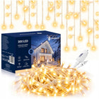 SOPLE 300LED ZEWNĘTRZNE LAMPKI ŚWIĄTECZNE FLASH KURTYNA BIAŁE CIEPŁE IP44