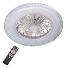 Lampa z wiatrakiem sufitowa LED regulacja plafon 48W 3 barwy cichy + pilot wentylator z oświetleniem do pokoju, biały