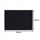 Wycieraczka pod drzwi chłonna mata duża na buty czarna 120X180cm z oeco-tex chodnik wejściowy tekstylno-PVC, grubość 7