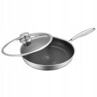 Patelnia stalowa z pokrywą 28 cm plaster miodu Indukcja Gaz Edenberg nieprzywierająca non-stick do smażenia ceramiczna