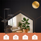 Kwietnik Stojący Stojak na Kwiaty Kwiatki Rośliny Metalowy Loft 5 Poziomowy brązowy, czarny