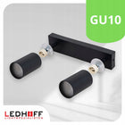 Lampa sufitowa KINKIET LED SPOT oprawa halogenowa 3x GU10 CZARNA natynkowa listwa oświetleniowa prostokątna do wnętrz