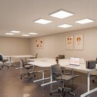 Panel LED Natynkowy 60W Biały 60x60cm Plafon 4000K Lampa Sufitowa Kwadrat oprawa do wnętrz, zintegrowane źródło światła