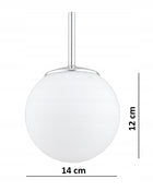 Lampa Wisząca Sufitowa Żyrandol Chrom Białe Kule Milo LED E27 oświetlenie do salonu i jadalni, 4 źródła światła