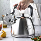 Czajnik na GAZ indukcje Stalowy z Gwizdkiem 3 L Srebrny Indukcja klausberg aluminiowy do gotowania wody